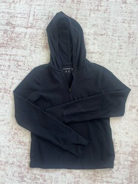 Abercrombie Kids Black Half-Zip Fleece Hoodie | Size 11/12